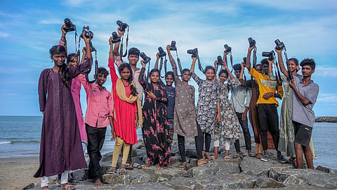 A picture of students from the People's Photographers Collective.