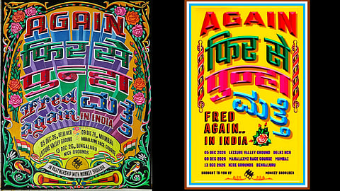 Painter Kafeel's Fred Again Tour posters. 