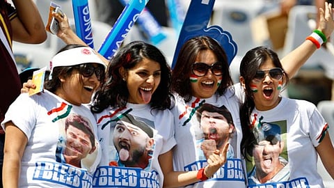 Indian sports fans engrossed in a particularly captivating moment of sport. 