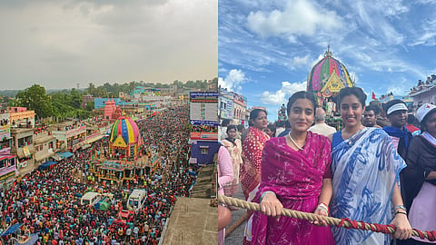 The women-only tradition associated with Devidalana or Subhadra’s chariot in Baripada is a relatively recent development. It began in 1975, during the first International Women’s Year, when the then-Mayurbhanj District Collector Vivekananda Patnaik initiated it.