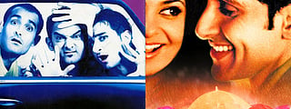 A collage featuring the posters of Dil Chahta Hai and Monsoon Wedding, where road trips and wedding celebrations become stages for intertwined lives and relationships.