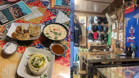 Pan Fried Chicken Momo, Shama Datshi and Tingmo at Taste of Tibet.