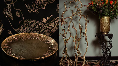 Set in a baithak-style space within a Georgian townhouse in Mayfair, London, the exhibition offers an intimate, interactive experience, blending tradition and storytelling with contemporary design.