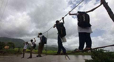 The Incredible Lengths Some Indian Children Go To Just To Get To School [In Photos]