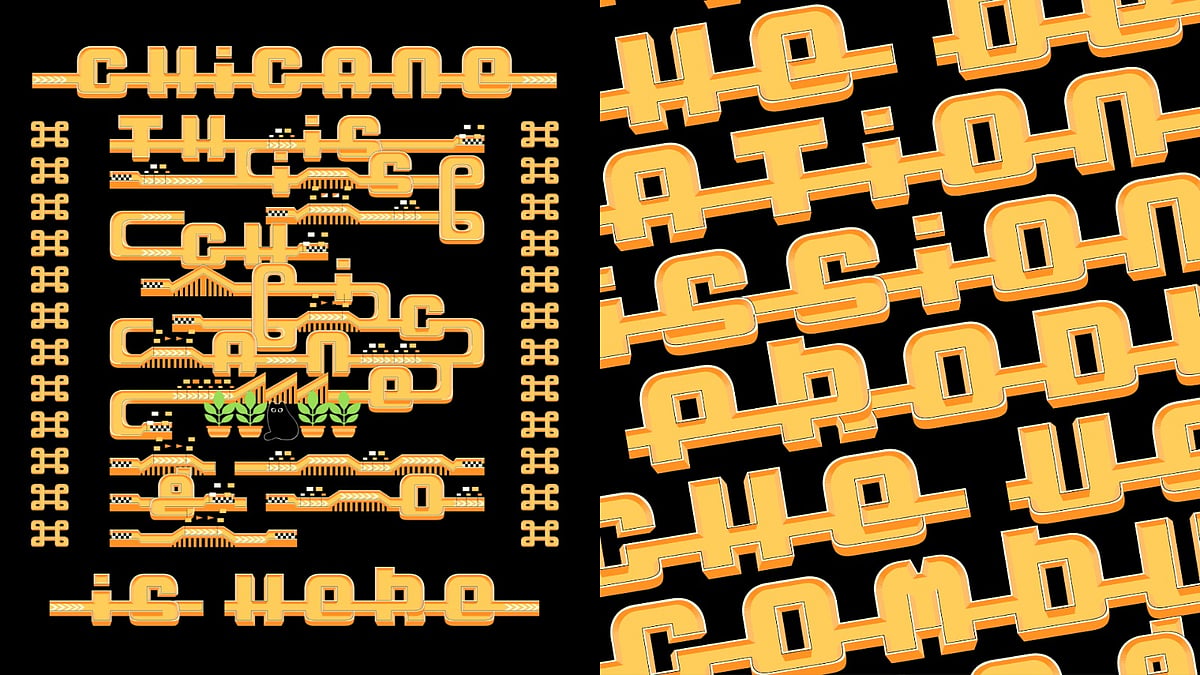 Chicane: Karan Kumar's Typeface Is Inspired By Hot Wheels Race Tracks ...