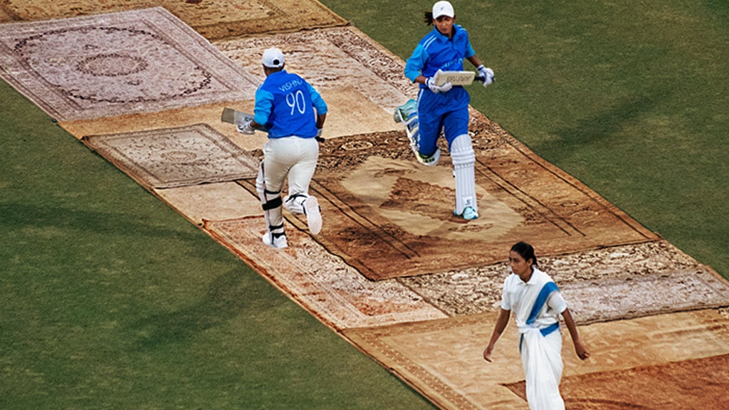 Jaipur Rugs Crafts World’s First Antique Rug Cricket Pitch To Mark ICC ...