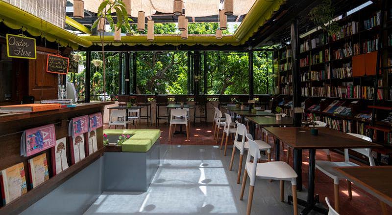 Champaca in Bangalore is a book cafe, library, store set among nature anf