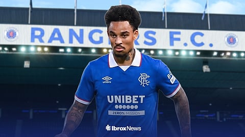 Bryan Reynolds in Rangers home kit ahead of Ibrox
