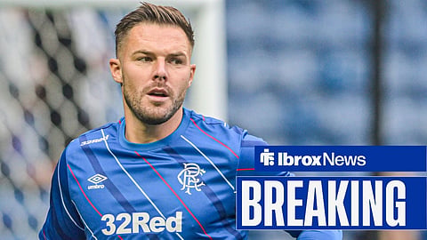 Jack Butland in Rangers training