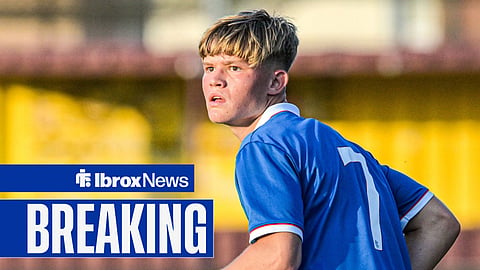 Alexander Smith in action for Rangers' academy