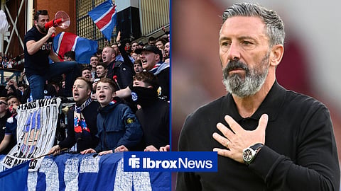 Rangers fans chanting at Ibrox Stadium and Rangers manager Derek McInnes in charge of Hearts
