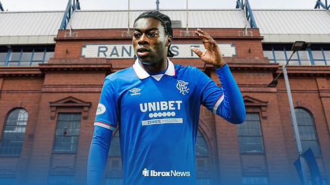 Zebedee Lawson outside Ibrox.