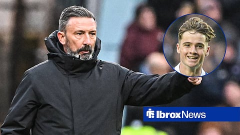 Derek McInnes at Tynecastle Park and Findlay Curtis
