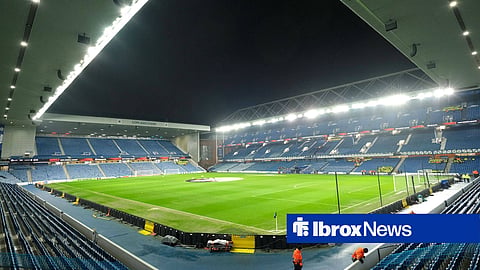 Full pitch view of Ibrox Stadium