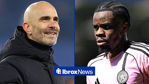 Manchester City manager Enzo Maresca and Leicester City winger Stephy Mavididi