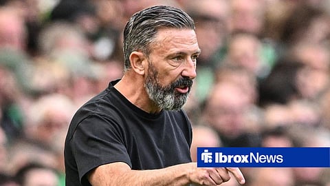 Derek McInnes on the touchline
