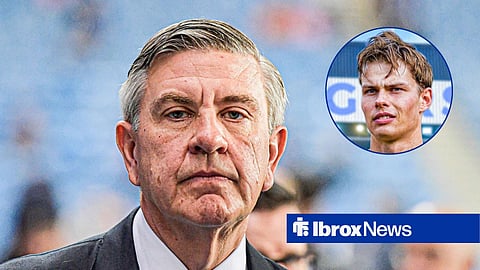 Main image of Rangers chief Andrew Cavenagh looking on and Jens Hjerto-Dahl's face in a circular inset on the right