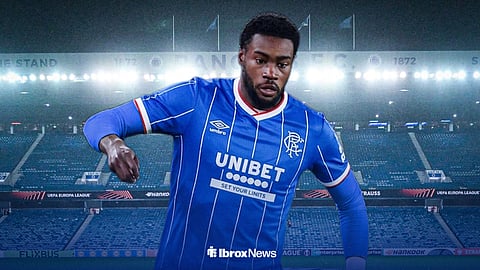 Ryan Alebiosu in a Rangers shirt