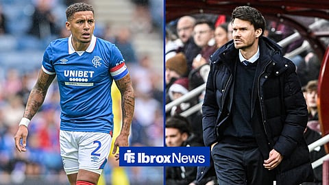 Former Rangers captain James Tavernier in a side-by-side image with ex-Rangers boss Danny Rohl