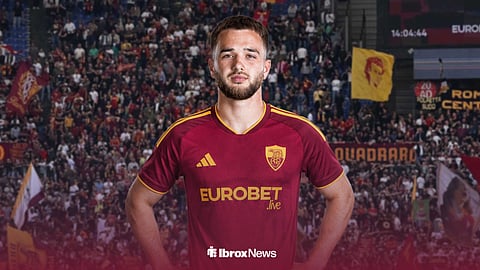 Rangers star Nicolas Raskin in a Roma shirt