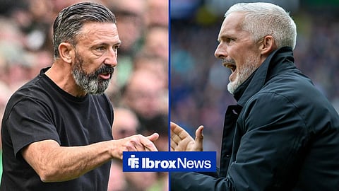 Rangers manager Derek McInnes and Dundee United manager Jim Goodwin