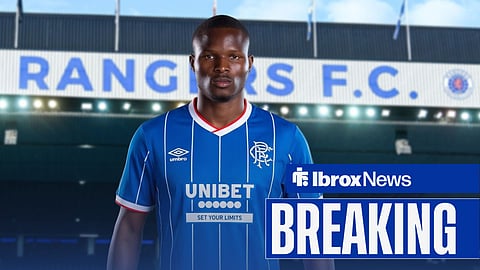 Olwethu Makhanya in a Rangers shirt