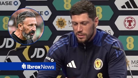 Rangers manager Derek McInnes and Scotland international Scott McKenna.