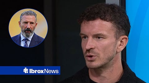 Derek McInnes pitchside for Rangers and Andy Halliday speaking on BBC Sportscene 