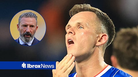 Lawrence Shankland and Rangers boss Derek McInnes