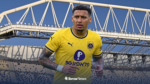 James Tavernier in Maccabi Tel Aviv kit ahead of their stadium