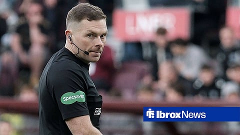 Referee John Beaton in action 
