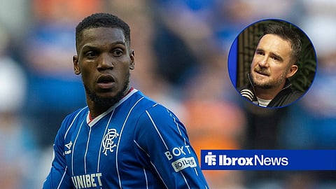 Rangers defender Dujon Sterling and former Rangers captain Barry Ferguson in a circular inset