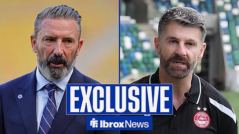 Rangers boss Derek McInnes and Aberdeen manager Stephen Robinson
