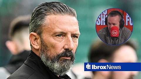 Rangers manager Derek McInnes and Andy Walker in a circular inset