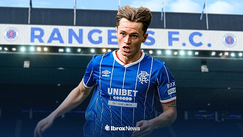 James Penrice playing for Rangers
