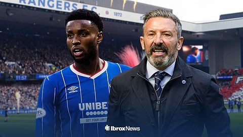 Rangers star Youssef Chermiti and Derek McInnes