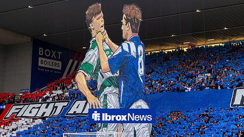Rangers fans tifo at Ibrox