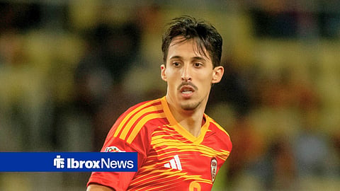 Rangers striker Bojan Miovski playing for North Macedonia