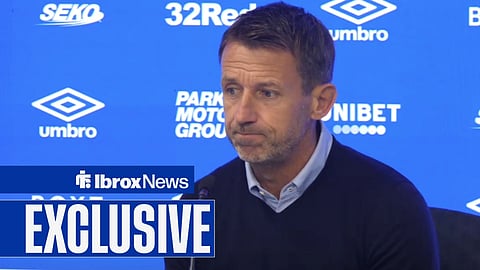 Neil McCann in a Kilmarnock press conference at Ibrox