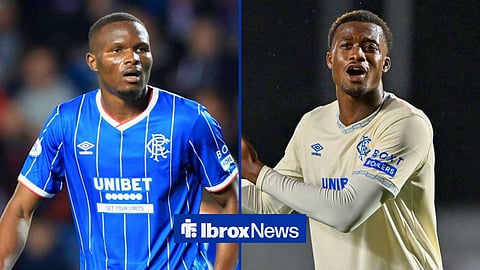 Split image of Rangers defenders Olwethu Makhanya and Emmanuel Fernandez