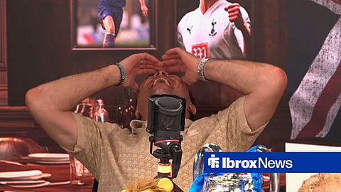 Jason Cundy laughing while talking about Rangers and Celtic