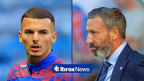 Split image of Rangers winger Badredine Bouanani and Derek McInnes