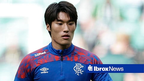 Minsu Kim warming up for Rangers