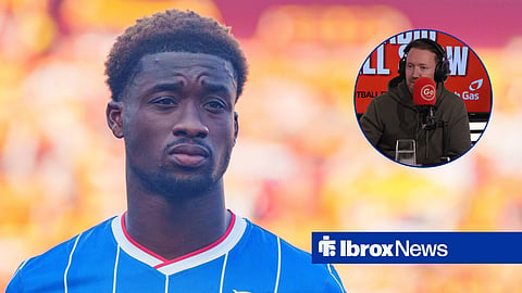 Rangers defender Emmanuel Fernandez and Aiden McGeady in a circular inset