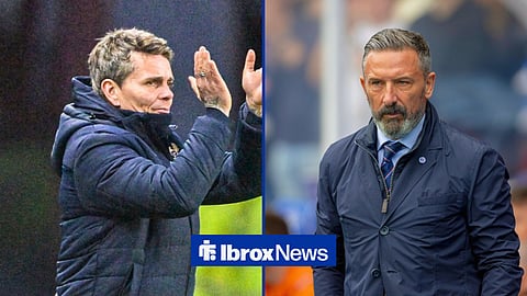 Split image of St Johnstone boss Simo Valakari and Rangers manager Derek McInnes