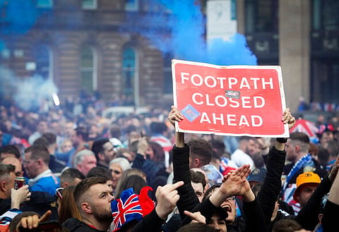 Richard Foster condemns Rangers fans after wild Glasgow celebrations