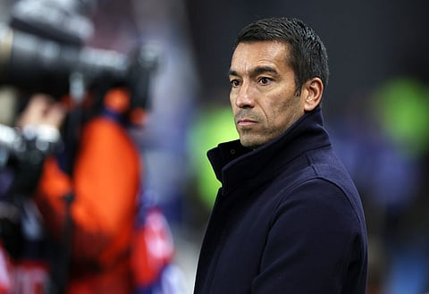 Van Bronckhorst was humiliated in the Champions League with Rangers (Credit: Imago)
