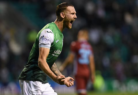 Martin Boyle scored at Ibrox in Hibernian's 2-0 win.