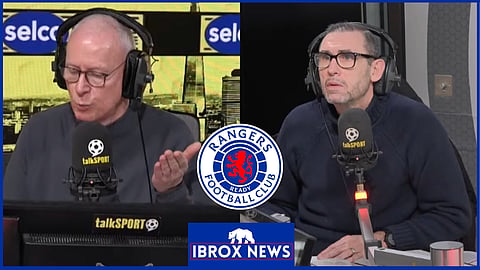 Jim White and Martin Keown discuss Rangers Europa League draw. Credit: talKSPORT