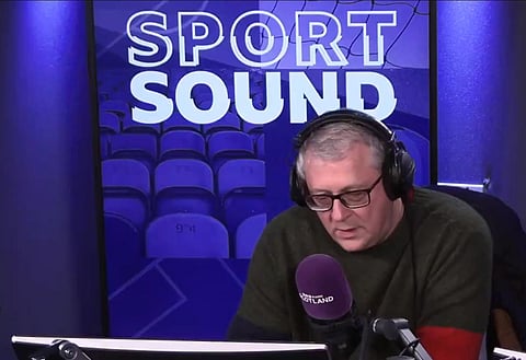 Tom English speaks live on air about Celtic fans. Credit: BBC Scotland
